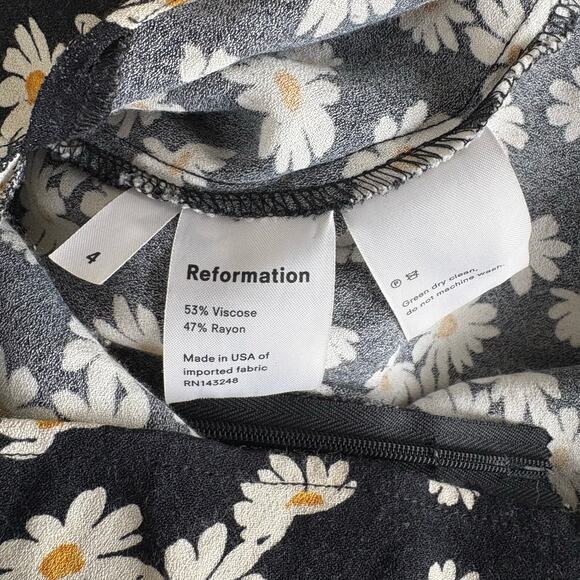 Reformation Margot Daisy Print Mini Skirt Size 4 - Picture 4 of 5